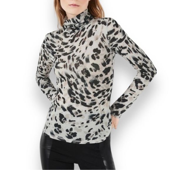 BCBGMaxAzria Tops - BCBGMAXAZRIA Printed Turtleneck in Multi Size Small NWT